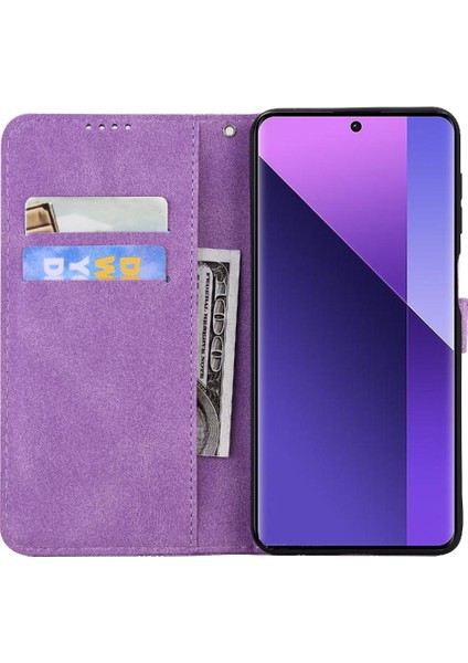 Xiaomi Redmi Için Not 13 Pro Artı Deri Cüzdan Büyük Kelebek Flip (Yurt Dışından)