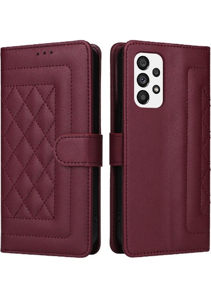 Samsung Galaxy A73 5g Için Flip Case Cüzdan Deri Kılıf Basit Iş (Yurt Dışından) modelleri