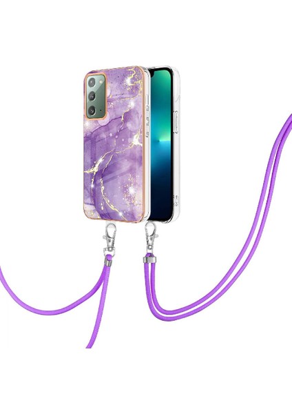 Samsung Galaxy Not 20 Için Kılıf 5g Mermer Tampon Crossbody Kordon Askısı (Yurt Dışından)