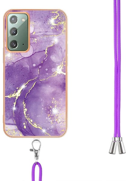 Samsung Galaxy Not 20 Için Kılıf 5g Mermer Tampon Crossbody Kordon Askısı (Yurt Dışından) fiyatları