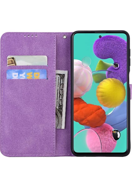 Mays Shop Samsung Galaxy Için Kılıf A52S 5g Deri Cüzdan Kickstand Koruyucu Büyük (Yurt Dışından)