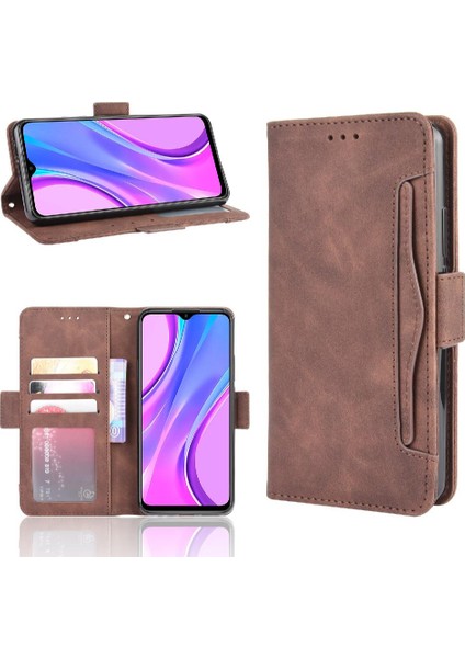 Xiaomi Redmi 9 Için Kılıf Ayarlanabilir Ayrılabilir Kart Tutucu Manyetik Kapatma Deri Cüzdan Kapak (Yurt Dışından)