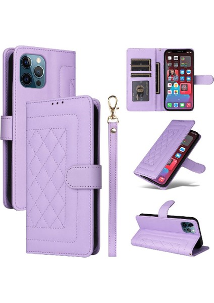 Iphone 12 Için Flip Case Pro Max Deri Kılıf Kapak Çevirin Darbeye Basit (Yurt Dışından)