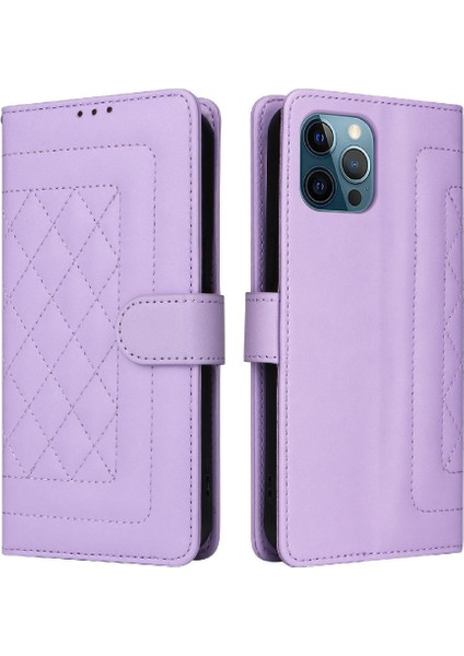 Iphone 12 Için Flip Case Pro Max Deri Kılıf Kapak Çevirin Darbeye Basit (Yurt Dışından)