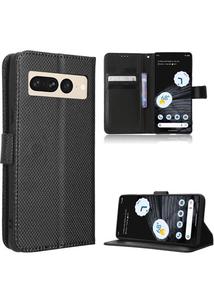 Google Piksel 7 Pro Kapak Için Kılıf Kickstand Manyetik Cüzdan Kart Tutucu (Yurt Dışından)