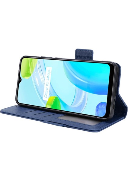 Realme C30 Cüzdan Kart Yuvaları Için Kılıf Tutucu Pu Deri Manyetik Yan (Yurt Dışından) modelleri