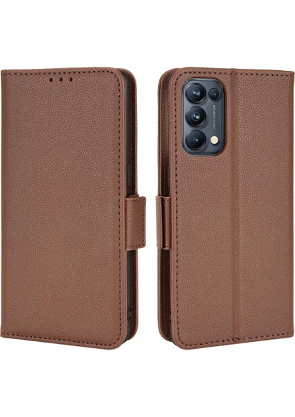 Oppo Oppo 5 Pro Için Kılıf Manyetik Yan Toka Pu Deri Cüzdan Kart Yuvaları (Yurt Dışından)