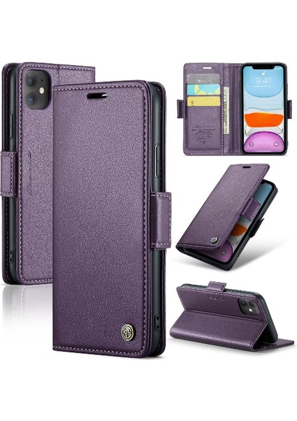 IPhone 11 Kickstand Anti Dolandırıcılık Kart Yuvası Darbeye Dayanıklı Durumda (Yurt Dışından)