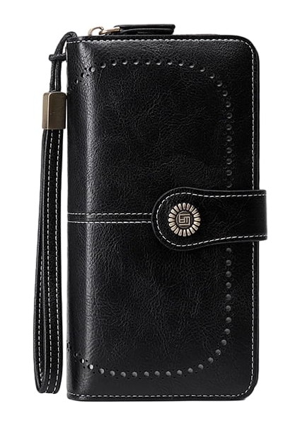 Avrupa ve Amerikan Retro Rfıd Anti-Manyetik Uzun El Cüzdanı (Yurt Dışından)