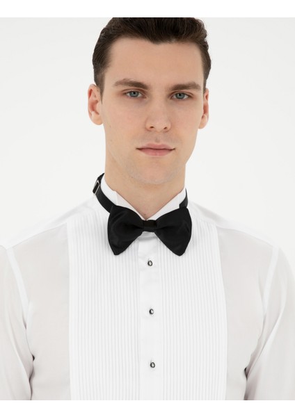 Erkek Beyaz Slim Fit Smokin Gömlek 50286242-VR013 fiyatları