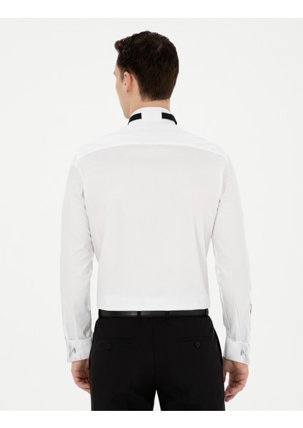 Erkek Beyaz Slim Fit Smokin Gömlek 50286242-VR013 indirimleri