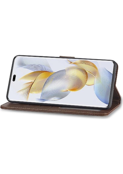 Tutucu Kart Yuvaları ile Onur 90 Pro Için Kılıf Cüzdan Buzağı Doku Flip (Yurt Dışından) indirimleri