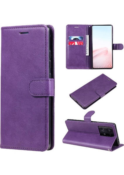 Kart Yuvası ile Xiaomi Mix 4 Için Flip Case Iş Cüzdan Telefon Kılıfı Katı (Yurt Dışından)