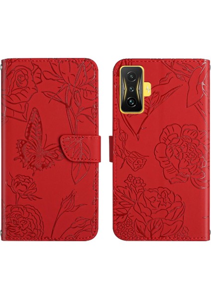 Xiaomi Poco F4 Gt Telefon Kılıfı Için Kılıf Deri Cüzdan Kelebekler ve ile (Yurt Dışından)