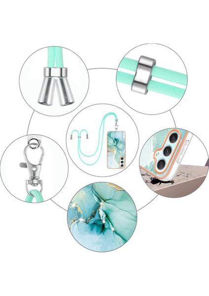 Samsung Galaxy A24 Anti-Scratch Yumuşak Mermer Tampon Crossbody Için Kılıf (Yurt Dışından) modelleri