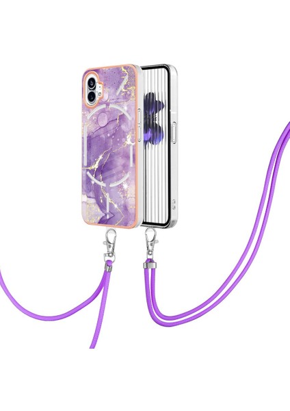 Nothing Kılıf Telefon 1 Anti-Scratch Yumuşak Crossbody Kordon Askısı Mermer (Yurt Dışından)