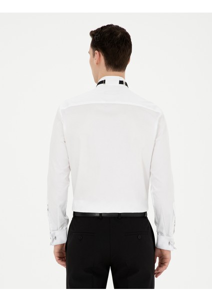 Erkek Beyaz Slim Fit Smokin Gömlek 50286245-VR013 indirimleri