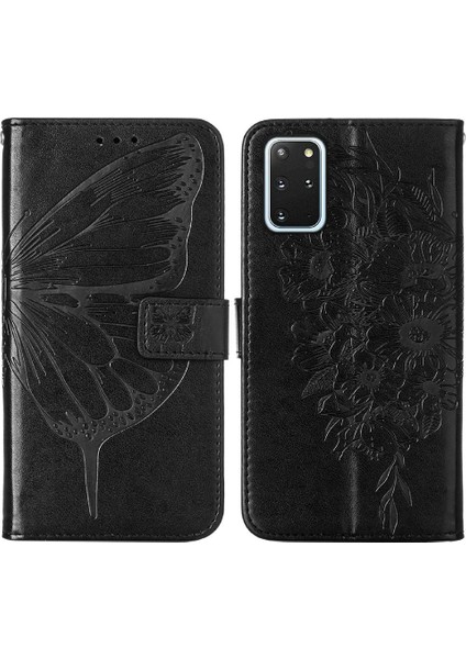 Samsung Galaxy S20 Artı 5g Kabartma Kelebek Premium Deri (Yurt Dışından)