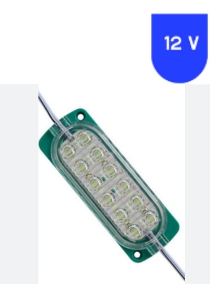 12 Volt 2.4 Watt 12 Smd Ledli Animasyonlu Yeşil Çakar Modül 5 Adet