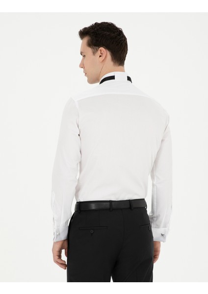 Erkek Beyaz Slim Fit Smokin Gömlek 50286241-VR013 indirimleri