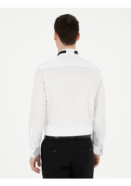 Erkek Beyaz Slim Fit Smokin Gömlek 50286244-VR013 indirimleri