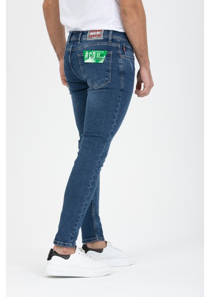 Erkek Slim Fit Likralı Kot Pantolon