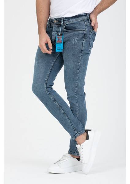 Erkek Slim Fit Likralı Kot Pantolon