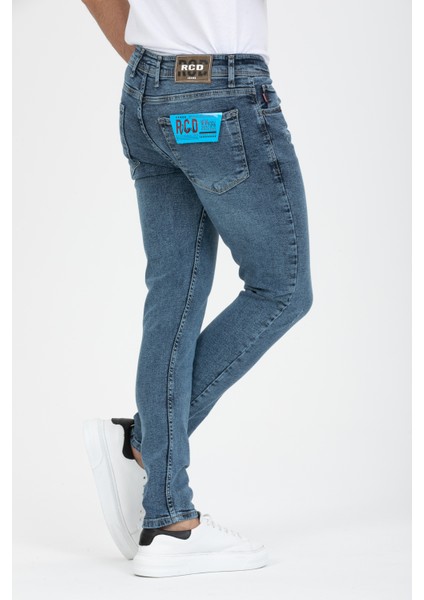 Erkek Slim Fit Likralı Kot Pantolon