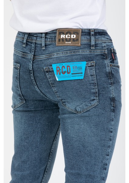 Erkek Slim Fit Likralı Kot Pantolon