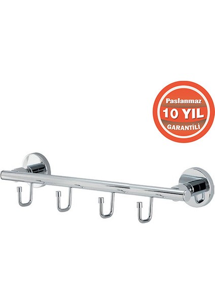 FL10-010 Paslanmaz Pirinç Flora 4'lü Set Askılık Havlu Askısı