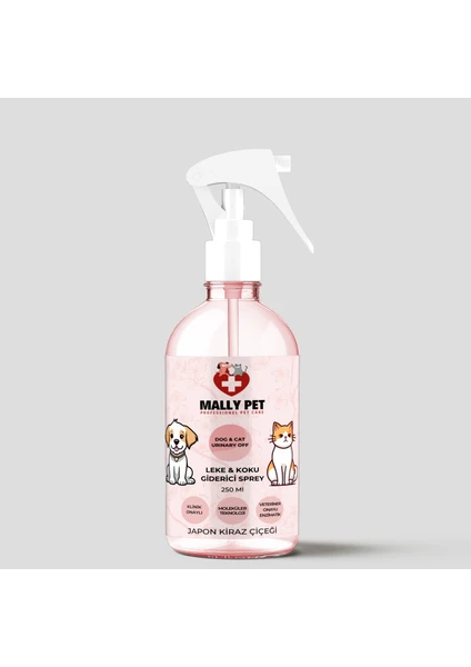 Mally Pet Professionel Pet Care Evcil Hayvanlar Için Koku ve Sprey Japon Kiraz Çiçeği Kokulu 250 ml