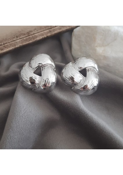 Vip Serisi Gümüş Renk Kadın Küpe indirimleri