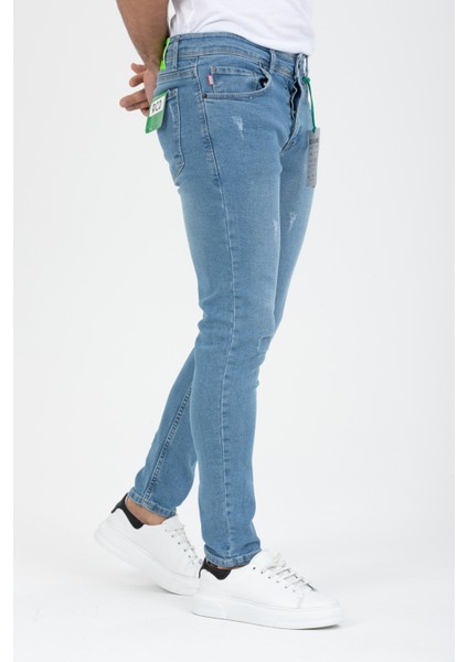 Erkek Slim Fit Likralı Kot Pantolon