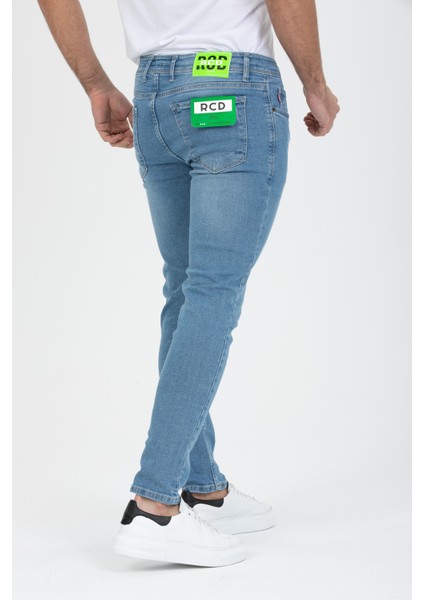 Erkek Slim Fit Likralı Kot Pantolon