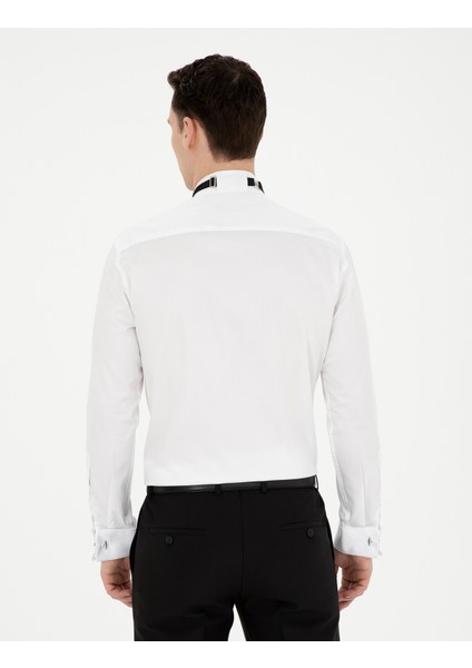 Erkek Beyaz Slim Fit Smokin Gömlek 50286246-VR013 indirimleri