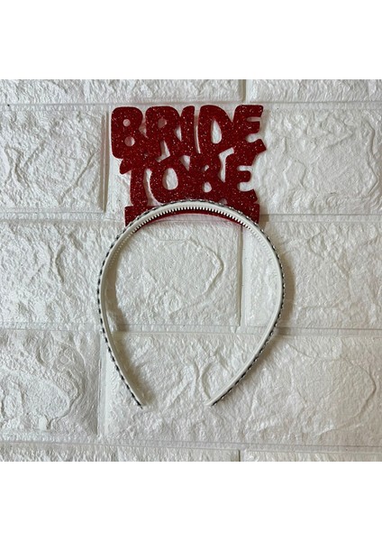 - Bride To Be Yazılı Plastik Taç Kırmızı 179051