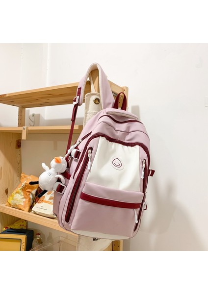 Moda Öğrenci Okul Çantası Basit Ortaokul Öğrencisi Kolej Öğrencisi Sırt Çantası (Yurt Dışından)