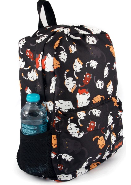 Kedi Desenli Dijital Baskılı Günlük Kullanım ve Okul Sırt Çantası fırsatları