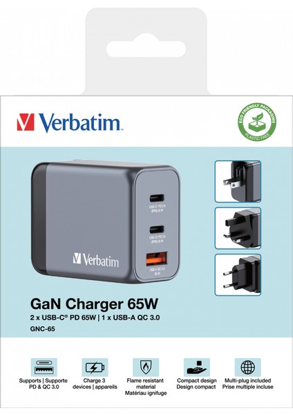 Verbatım 32201 - Gan Charger 65W fırsatları