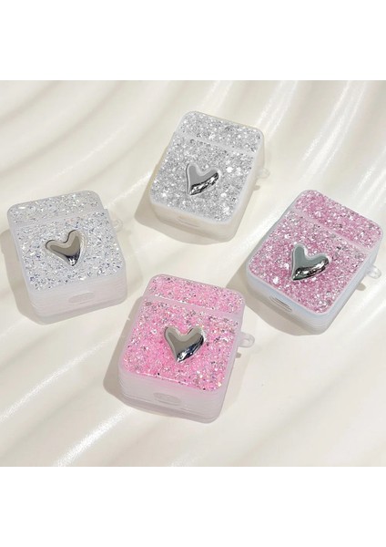 Air-Podss 1. Nesil / 2. Nesil Kılıf Glitter Shiny Gümüş indirimleri