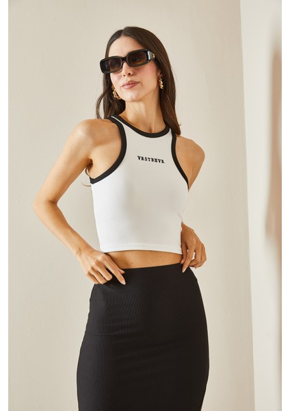 Beyaz Askılı Crop Bluz 5YXK2-48537-01 fiyatları