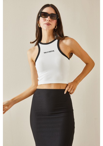 Beyaz Askılı Crop Bluz 5YXK2-48537-01 modelleri