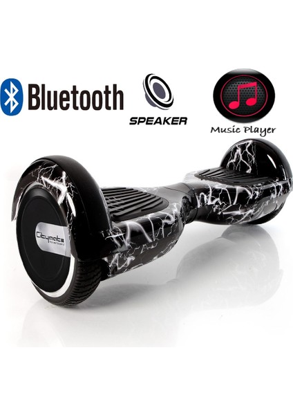 Elektrikli Kaykay Hoverboard Bluetooth Hoparlörlü 6.5 Inch Akıllı Dengeli Grafiti Desenli