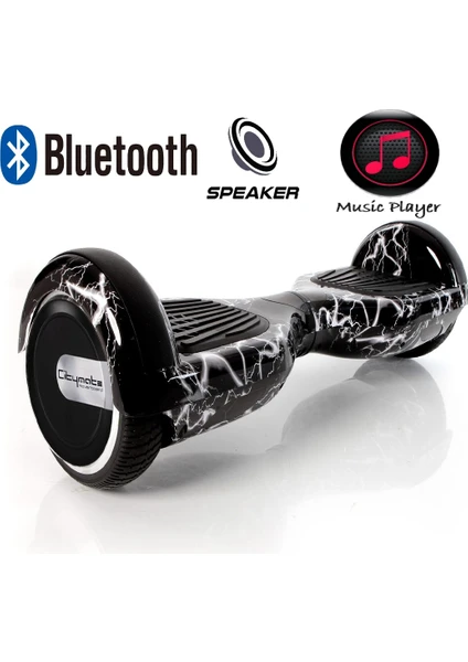 Elektrikli Kaykay Hoverboard Bluetooth Hoparlörlü 6.5 Inch Akıllı Dengeli Grafiti Desenli