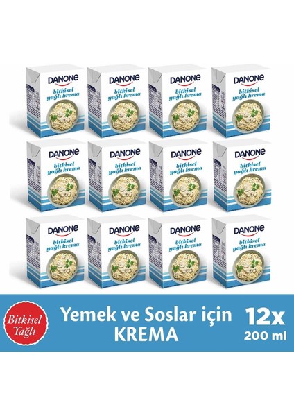 Bitkisel Yağlı Krema 200 ml x 12 Adet