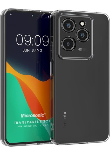 Infinix Hot 40 Pro Kılıf Transparent Soft Şeffaf