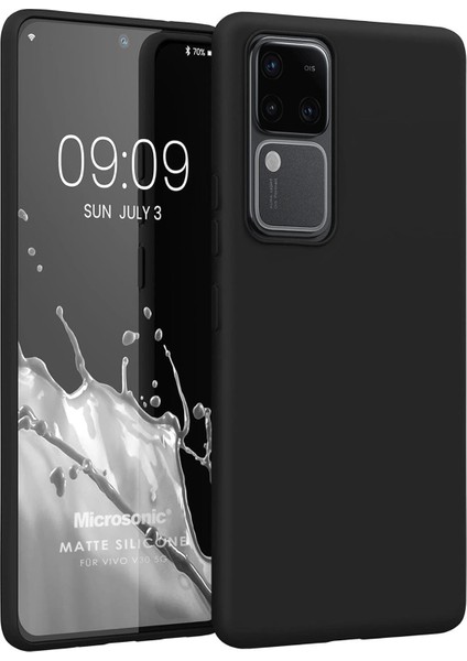 Matte Silicone Vivo V30 Kılıf Siyah