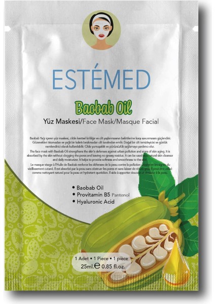 Baobab Yağlı Kağıt Maske-Baobab Oil Sheet Mask