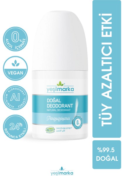 Doğal Roll-On Deodorant Pürüzsüzleştirici 50 Ml