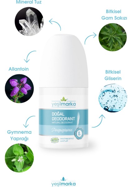 Doğal Roll-On Deodorant Pürüzsüzleştirici 50 Ml